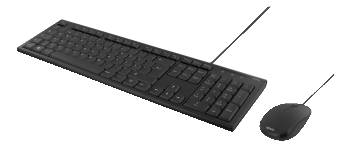 KEYBOARD KIT WITH MOUSE, PAN NORDIC LAYOUT, USB, BLACK