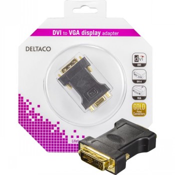 DVI-ADAPTER, ANALOG DVI - ANALOG VGA, MA - FE, GOLD PLATED