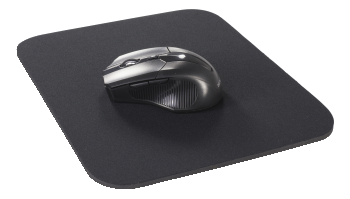 MOUSE PAD, FABRIC COVERED RUBBER, 6MM BLACK