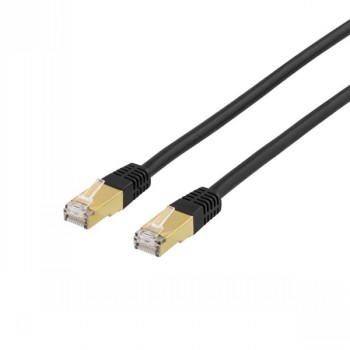 S/FTP CAT7 PATCH CABLE 3M 600MHZ DELTACERTIF LSZH RJ45 BLACK