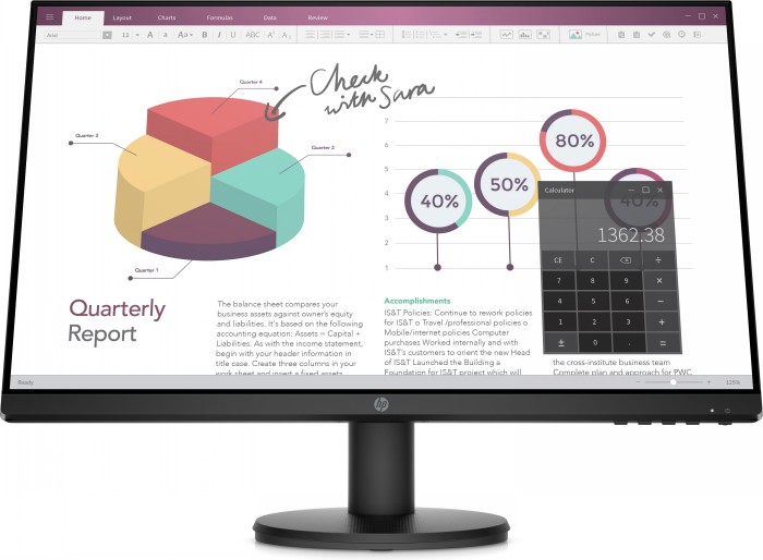 HP P24V G4 23.8INCH IPS MONITOR FHD 1920X1080 16:9 1000:1 5MS 1XHDMI1.4 1XVGA BLACK