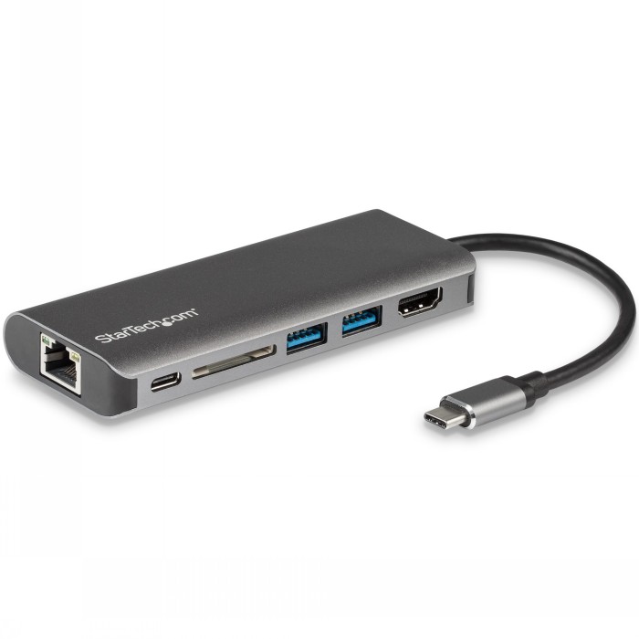 STARTECH.COM USB-C MULTIPORT ADAPTER W/ SD SLOT - PD - 4K HDMI GBE - USB-A