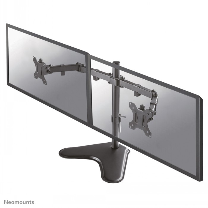 NEWSTAR MONITOR DUAL-DESKSTAND MOUNT 10-32INCH FULL MOTION TILT SWIVEL PIVOT BACCK