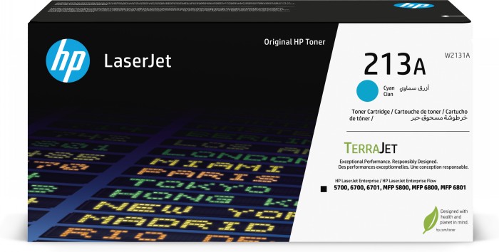 HP 213A CYAN ORIGINAL LASERJET TONER CARTRIDGE 3000 PAGES